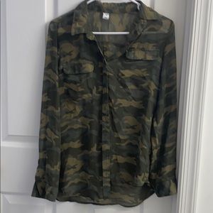Old Navy Sheer Camo button-down shirt